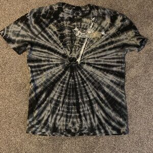 Men's Carbon Black Black Tie-Dye T-Shirt